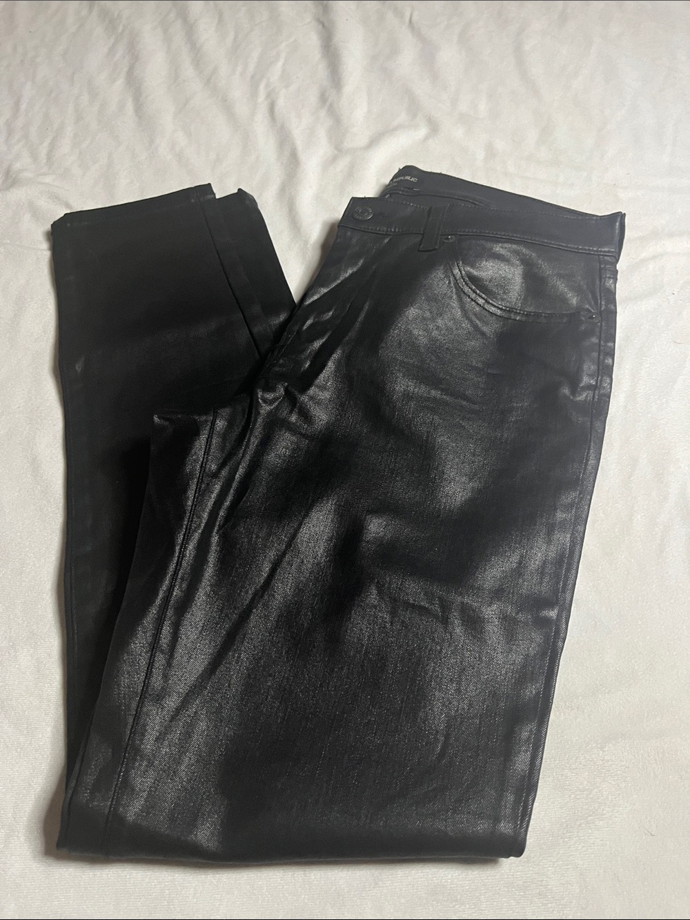 Banana Republic Black Faux Leather Pants